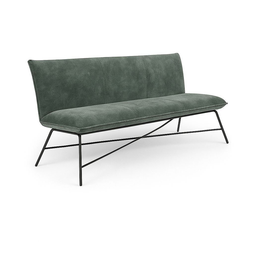 Bancheta catifea VERDE DESCHIS | model FLIP