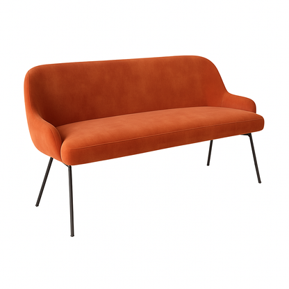 Bancheta catifea SASHA culoare PORTOCALIU