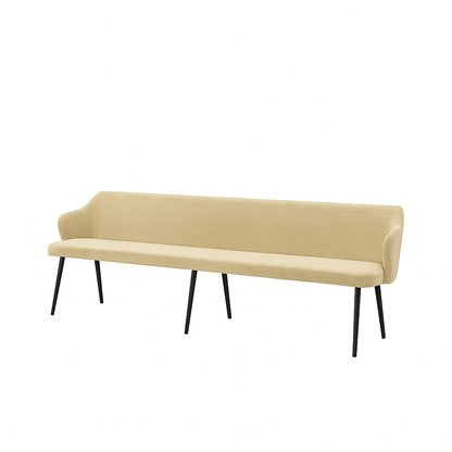 Bancheta catifea ZOE culoare BEJ