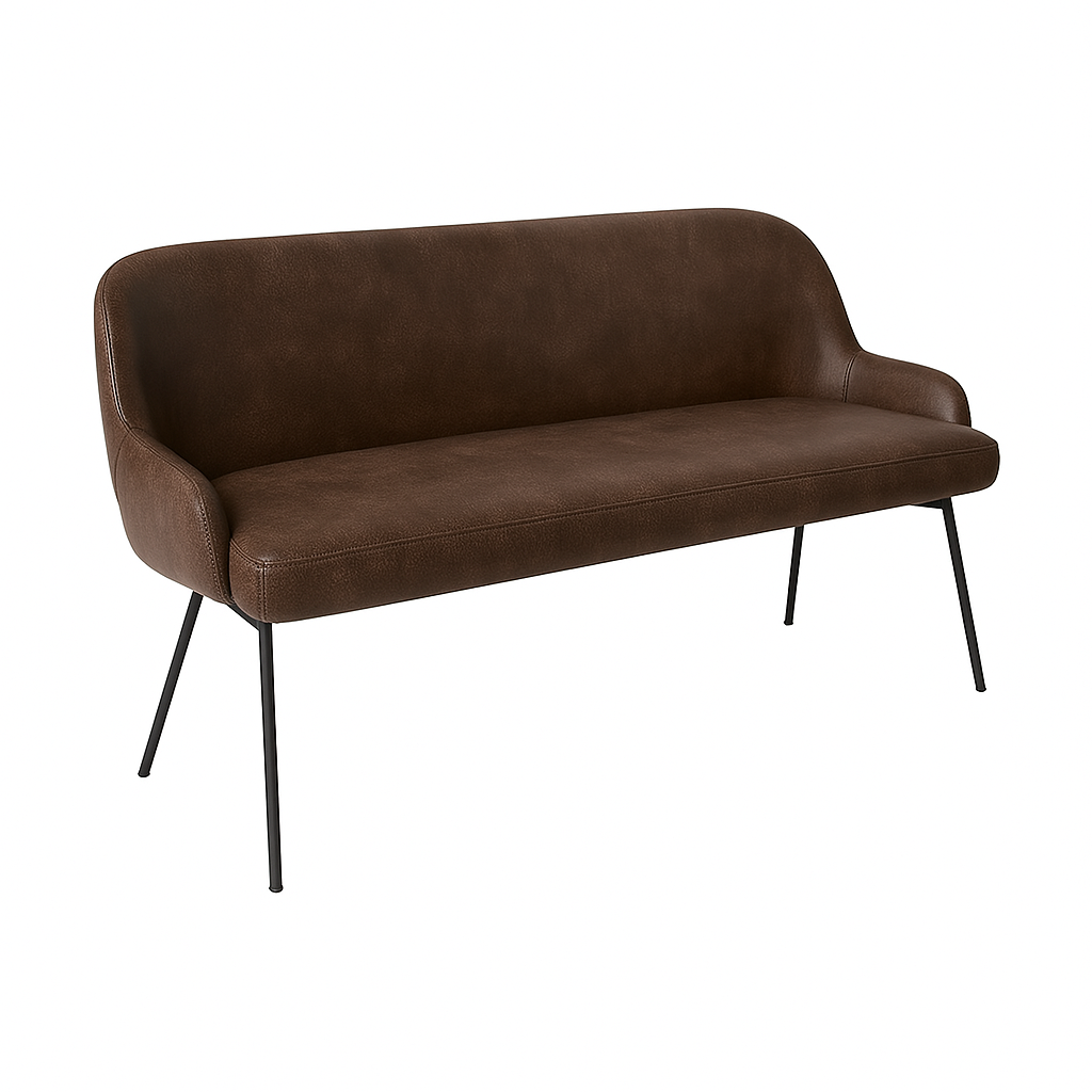 Bancheta piele SASHA culoare TAUPE