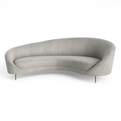 Canapea YAN catifea GRI DESCHIS