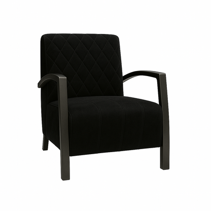 Fotoliu catifea NEAGRA | model DIAMOND