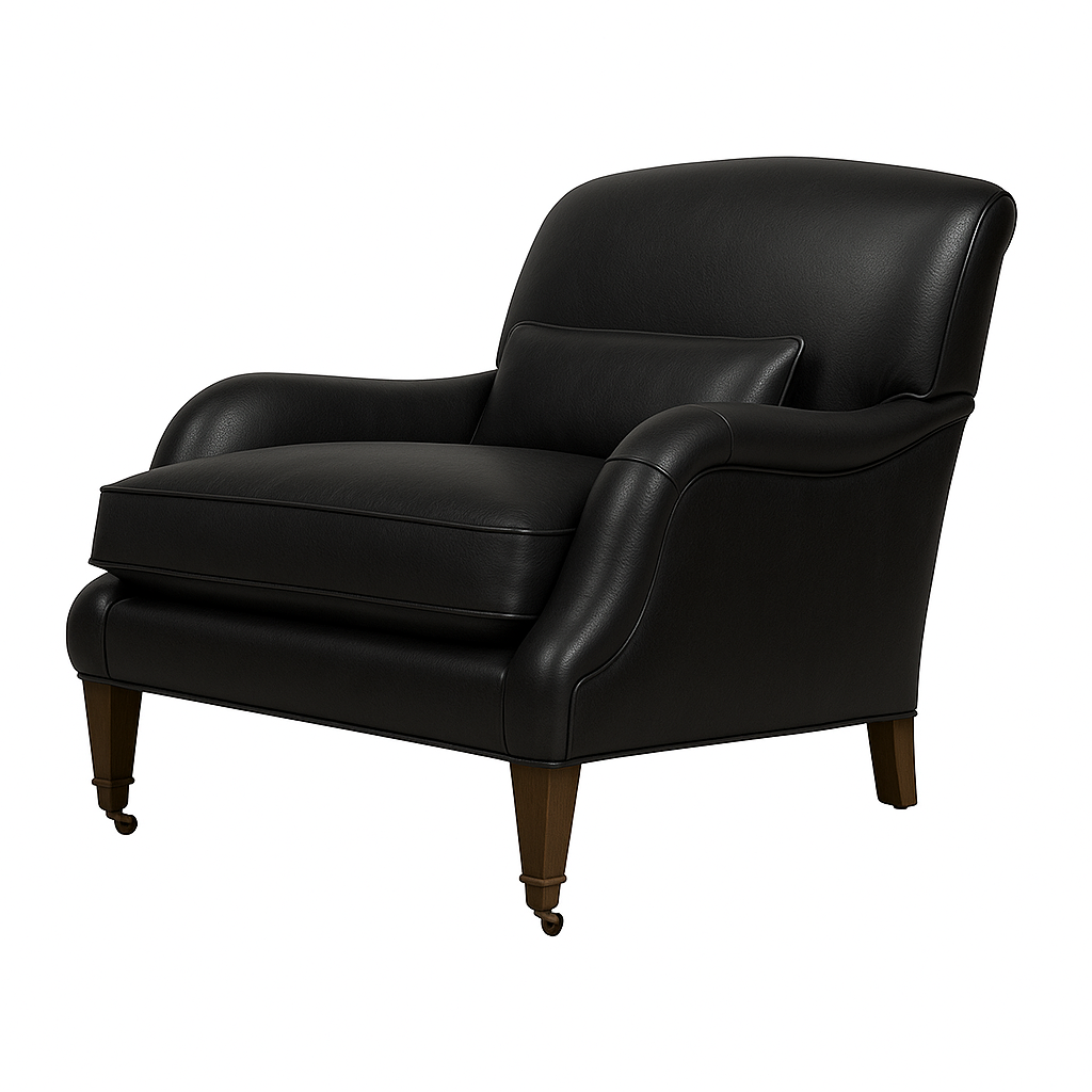 Fotoliu piele NEAGRA | model TORE