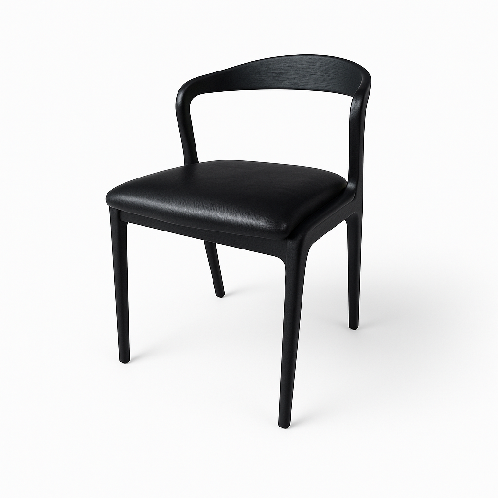 Scaun piele NEAGRA | model ELMO NA