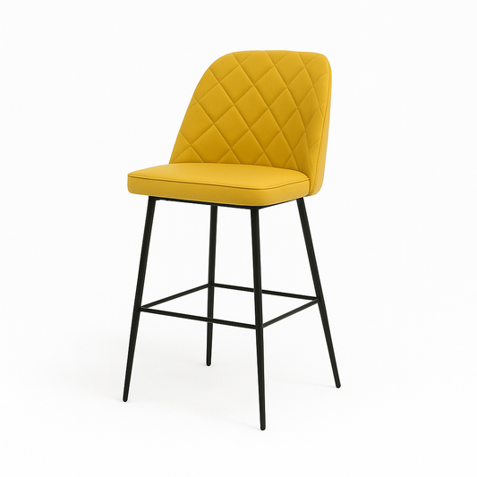 Scaun bar piele naturala GALBENA | model FOX