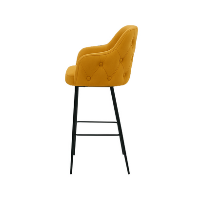 Scaun bar catifea GALBENA | model TEONA