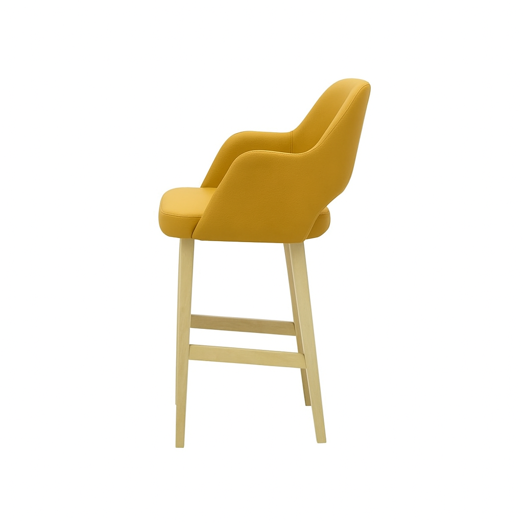 Scaun bar piele GALBENA | model APRIL