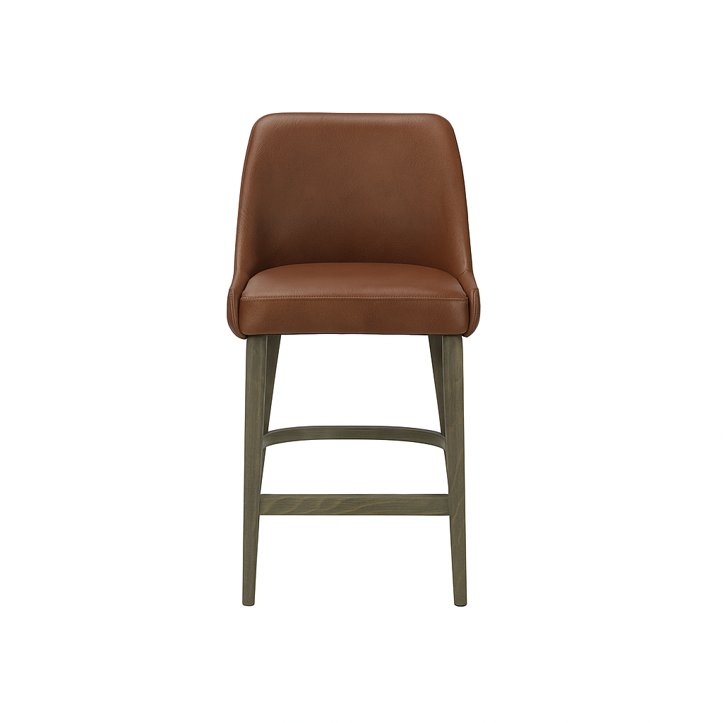 Scaun bar piele VERDE | model GINA