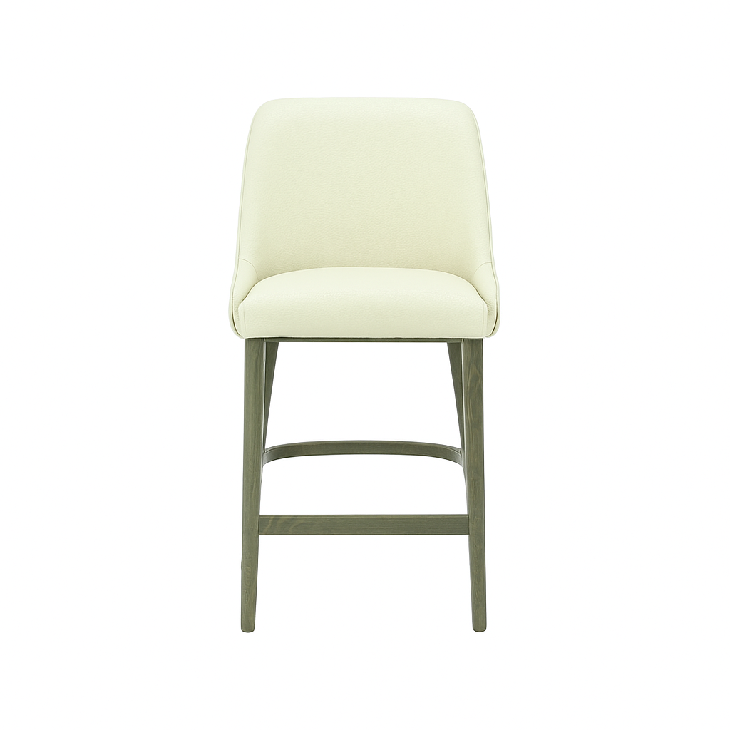 Scaun bar piele VERDE | model GINA