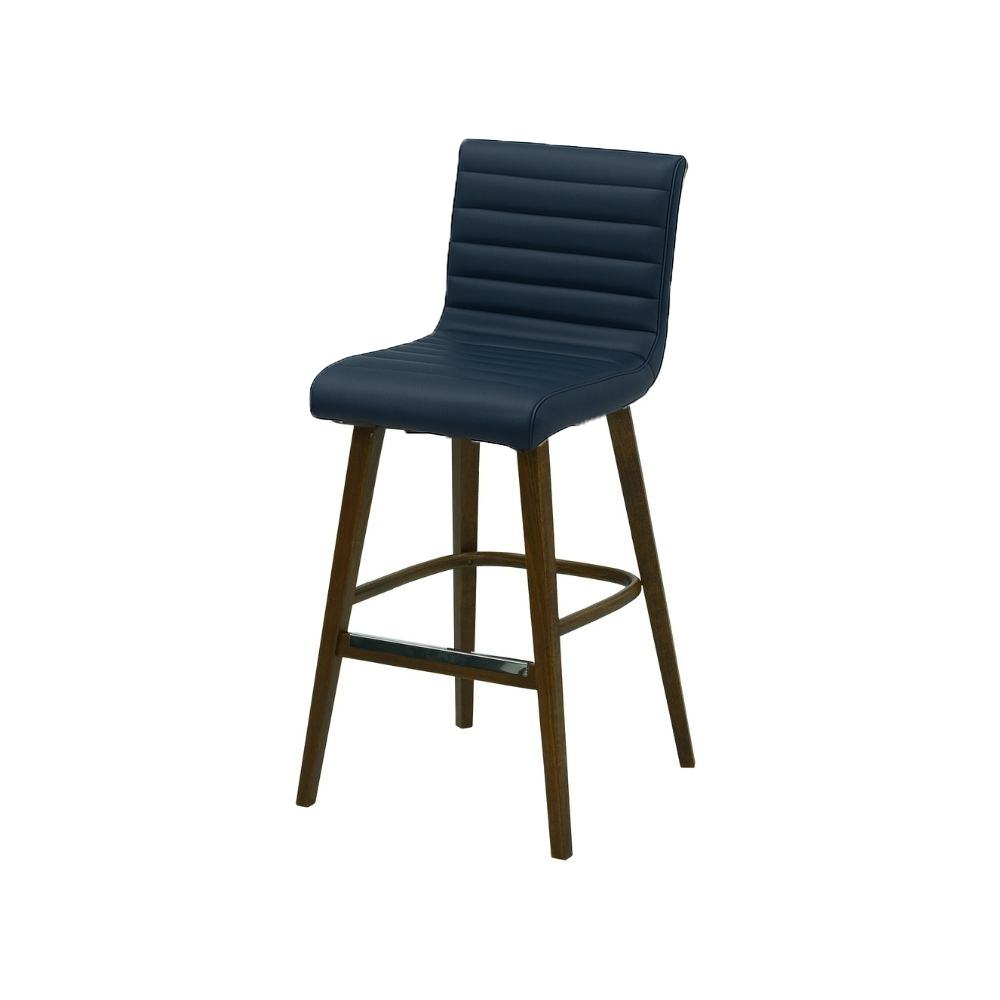 Scaun bar piele naturala ALBASTRA | model RIGA