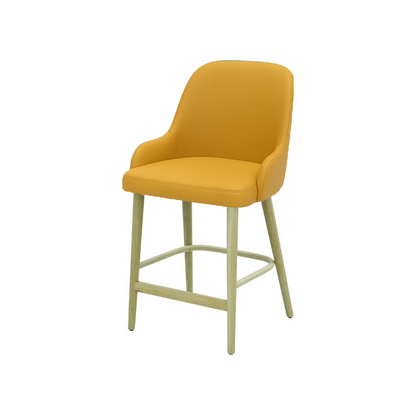 Scaun bar piele naturala BEJ | model ROCCO