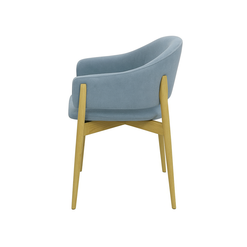 Scaun catifea ALBASTRA | model ALMA
