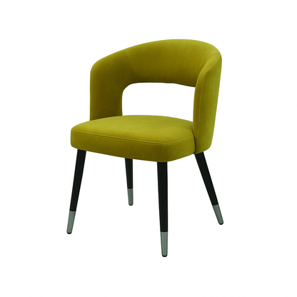 Scaun catifea GALBENA | model SANDY