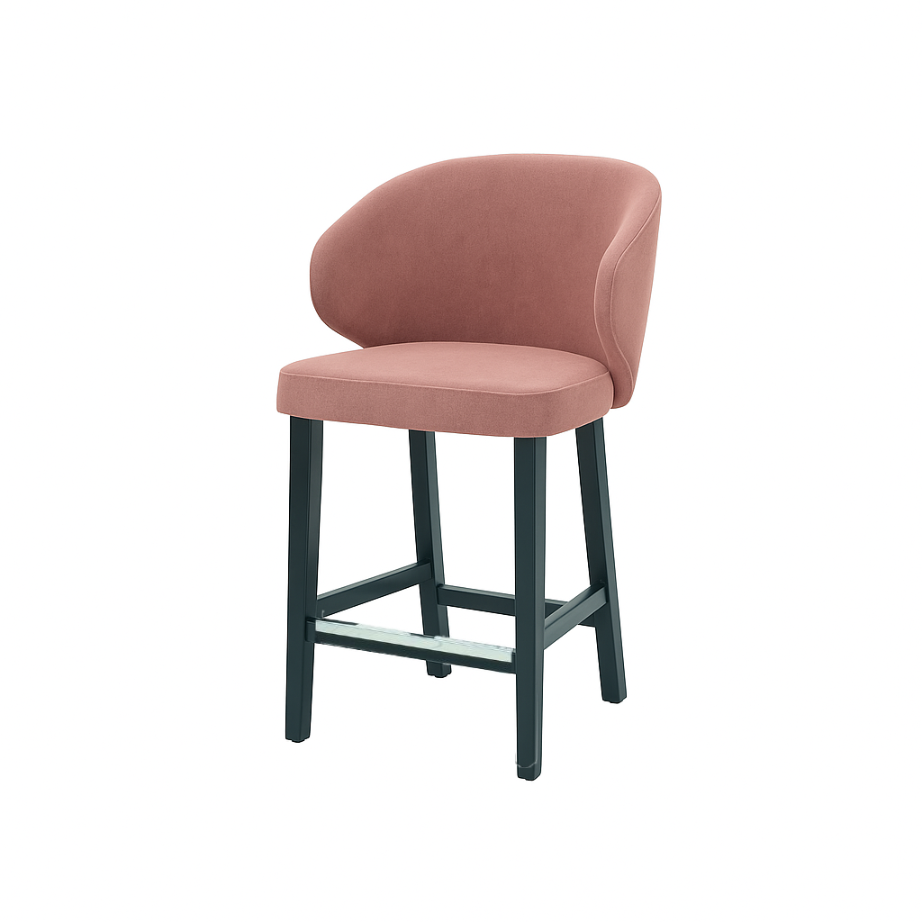 Scaun de bar catifea BEJ | model CAPRICE