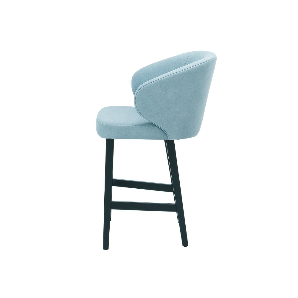 Scaun de bar catifea ALBASTRA | model CAPRICE