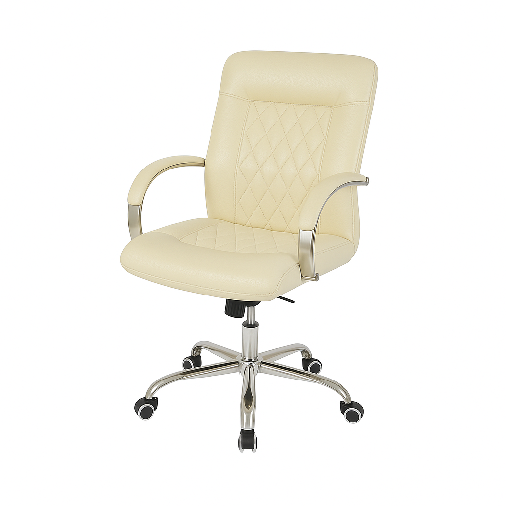 Scaun birou piele BEJ | model DONALD O