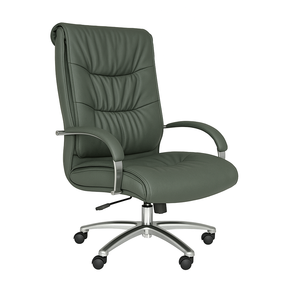 Scaun birou piele VERDE | model BIG STAR P