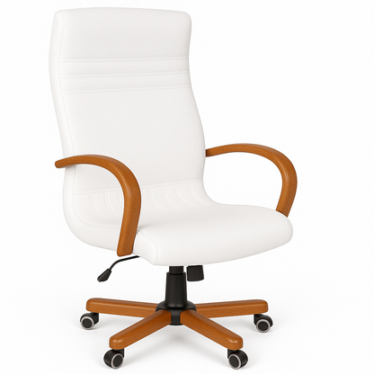 Scaun birou piele BEJ | model GOLD P