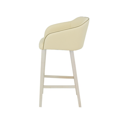 Scaun bar piele naturala BEJ | model CROCO