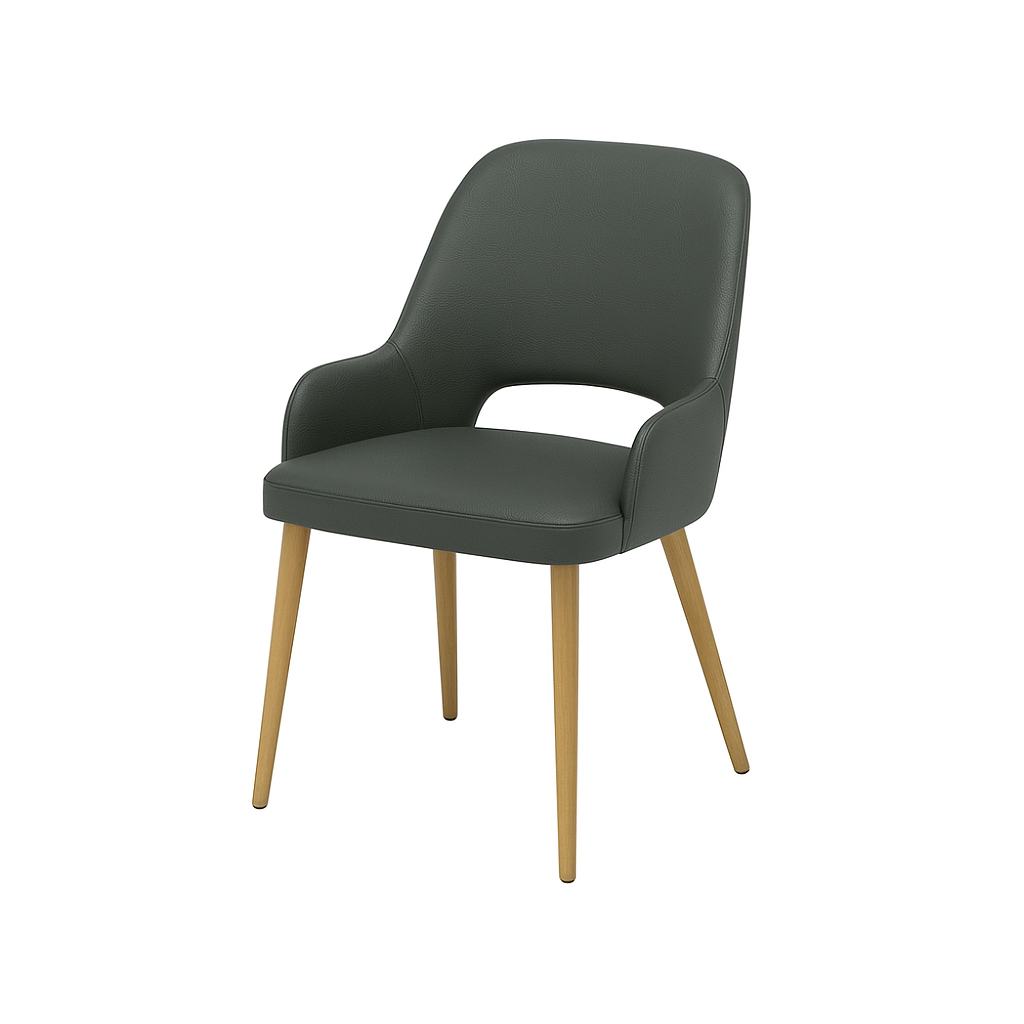 Scaun piele GALBENA | model HUGO