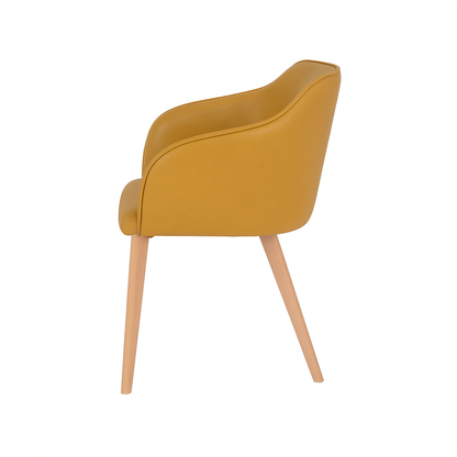 Scaun piele GALBENA | model CROCO