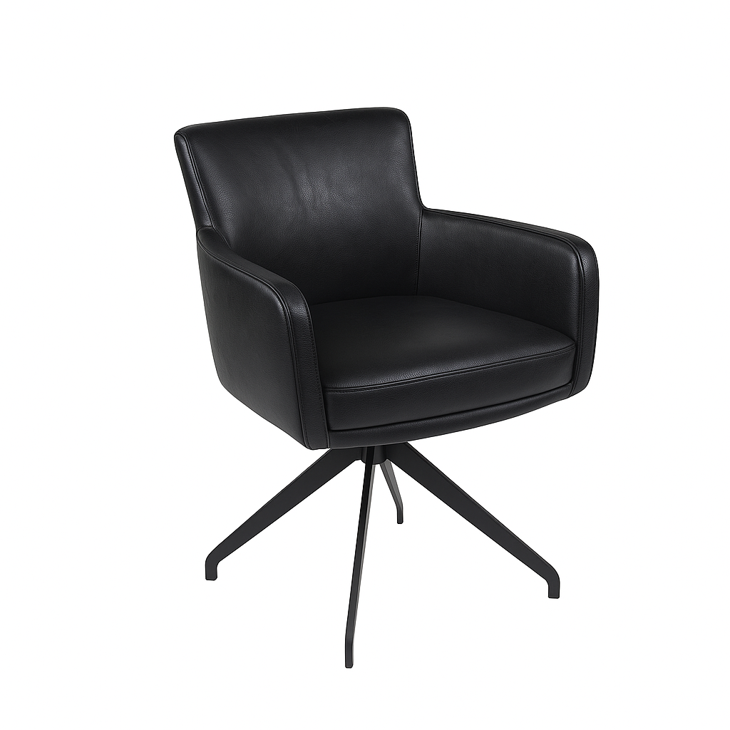 Scaun piele NEAGRA | model STEFANO A