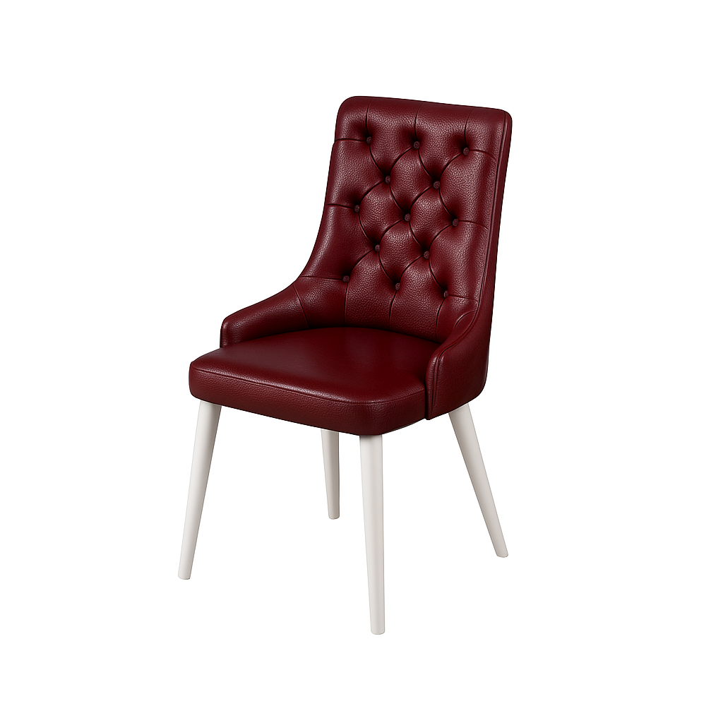 Scaun piele NEAGRA | model TAO