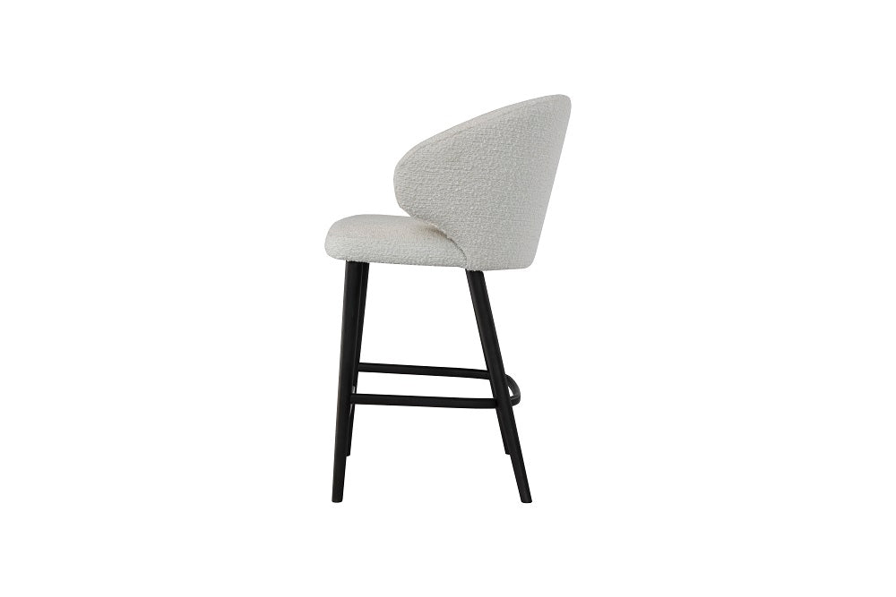 Bar stool upholstered in fabric or leather ✔ CAPRICE model